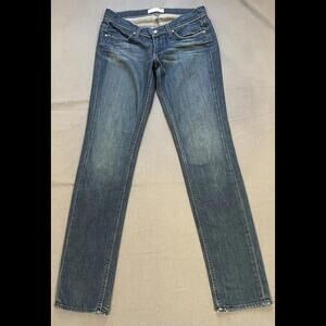 Habitual‎ Bootcut Tatters Women’s Jeans with Cross Detail, Dark Wash Size 27
